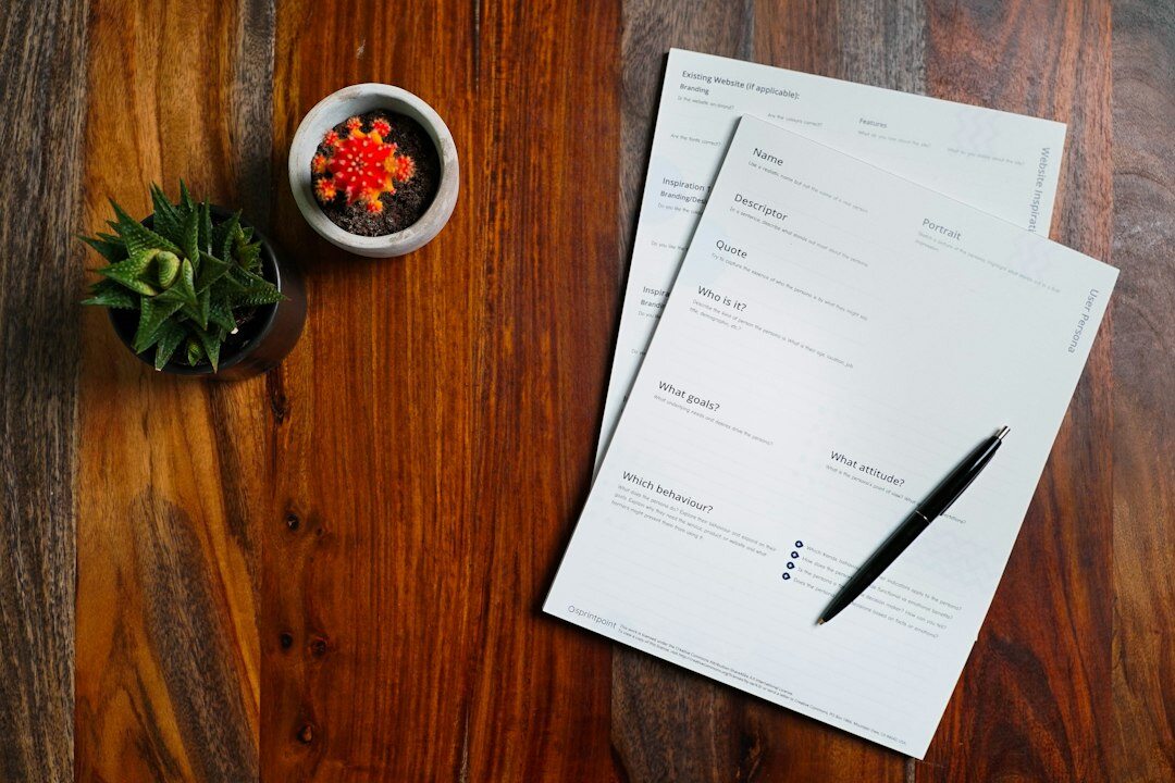 financial documents on table